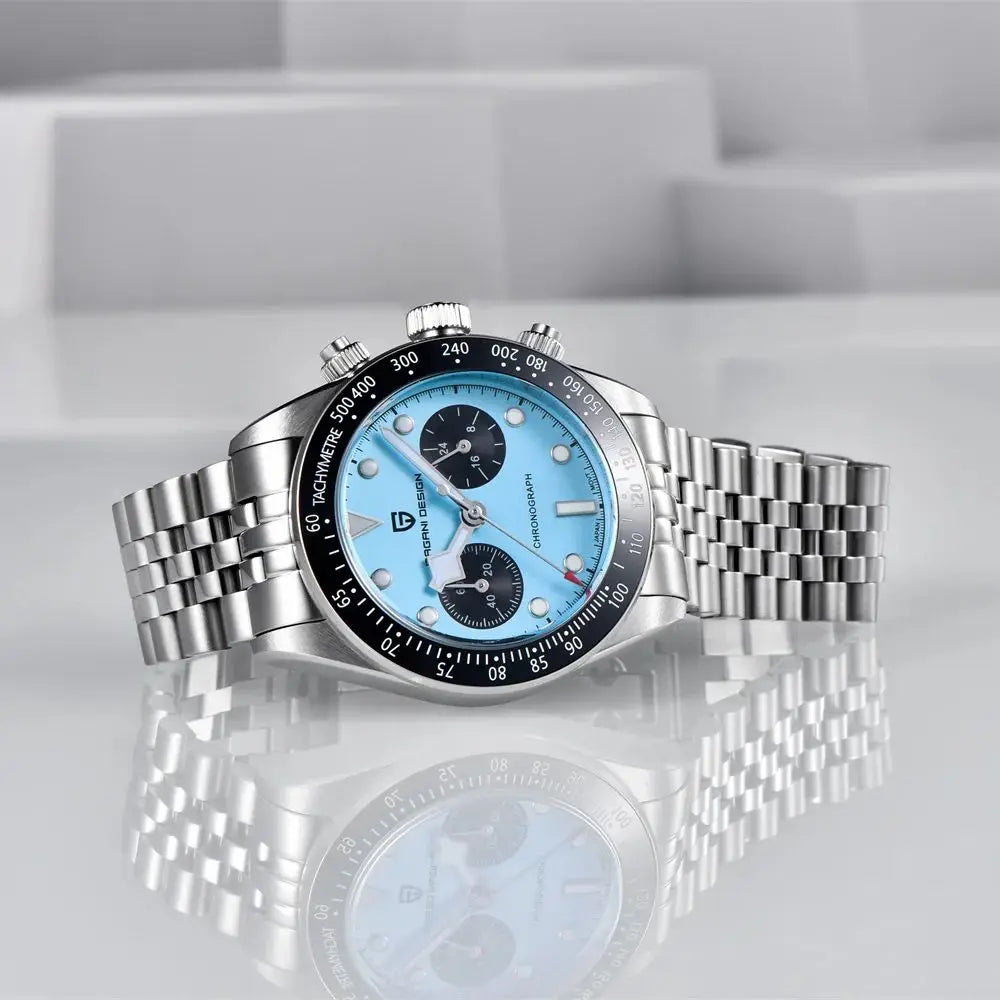 2026 New PAGANI DESIGN BB Flamingo Chronograph Luxury Sports Quartz Watch Men Sapphire mirror 100M Waterproof Fashion Wristwatch
