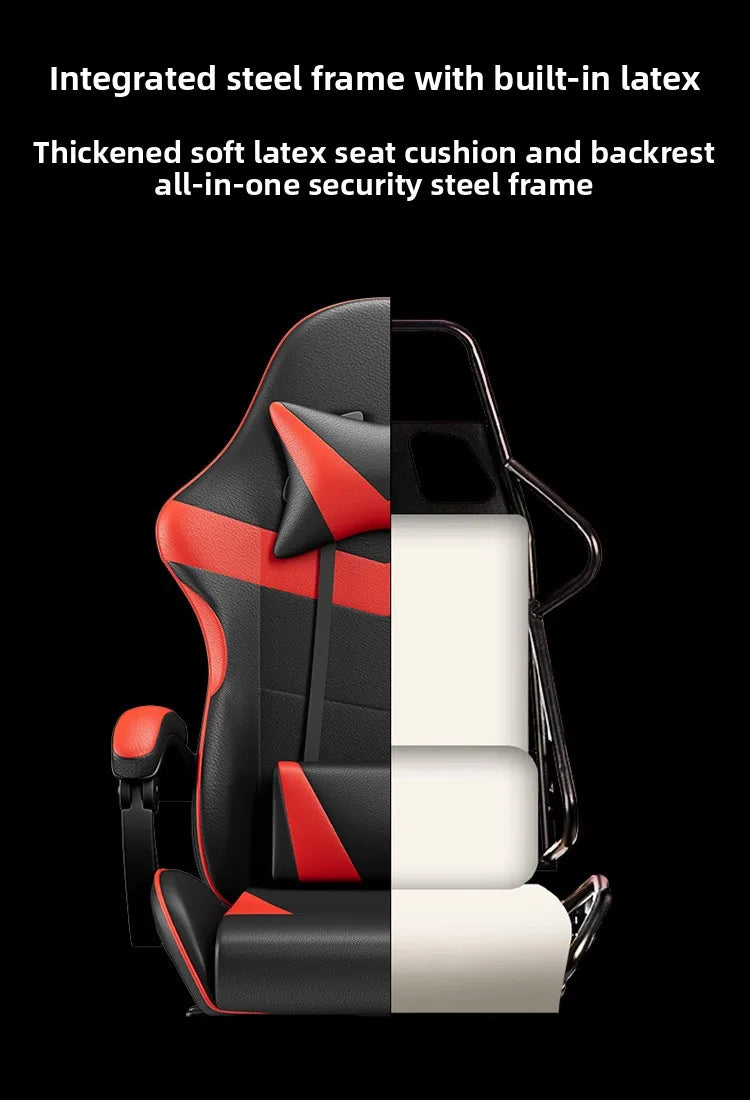 Ergonomikus gaming szék számítógépasztalhoz, dönthető otthoni irodai gaming szék háttámasszal hosszabb játékmenetekhez