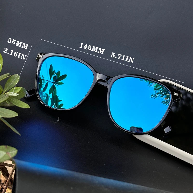 1PCS/2PCS/3PCS Round Women's Polarized Sunglasses - Stylish PC Frame Pink/Blue/Leopard/UV400 Lenses Travel, Driving & Hiking"