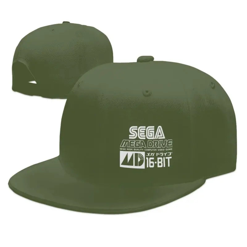 Sega Mega Drive Japanese Vinyl Baseball Cap Men Hip Hop Flat Bill Caps Unisex Adjustable Snapback Skull Hats Skateboard Hat