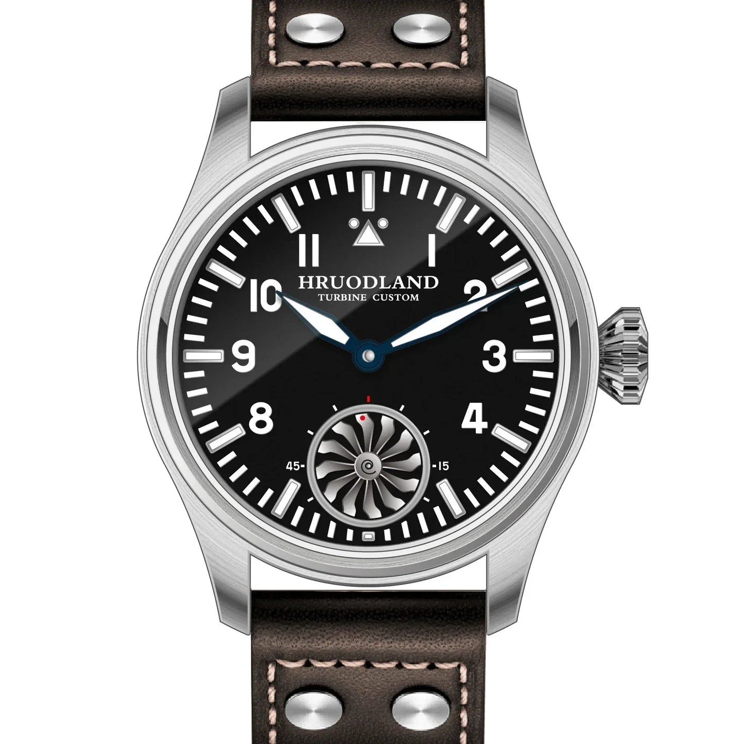 Hruodland 2025 New Men's Mechanical Watch Seagull ST3620 Retro Pilot 43MM Bgw-9 Luminous Sapphire Crystal Turbine Reloj Hombre