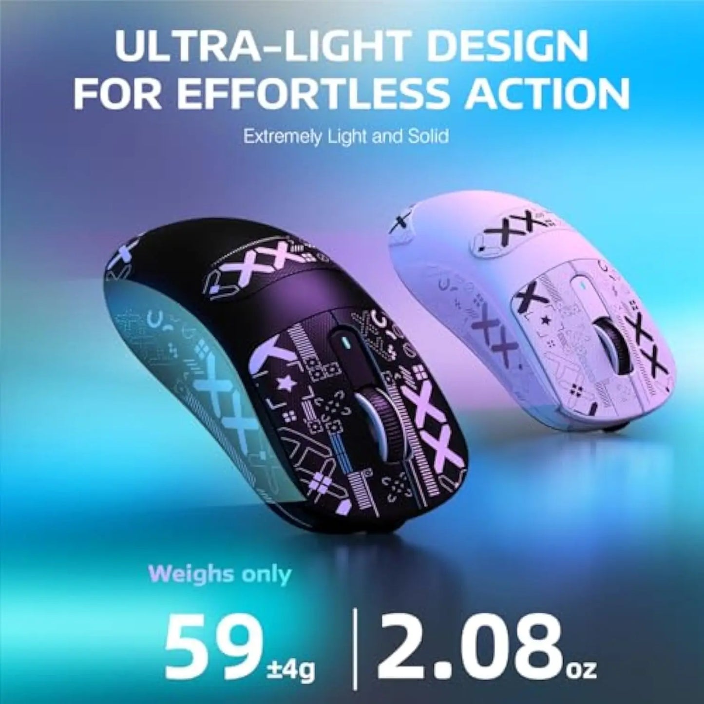 Mysz gamingowa Attack Shark X3Pro Wireless Bluetooth PixArt PAW3395 26000dpi, optyczna mysz z połączeniem Tri-Mode i makrami