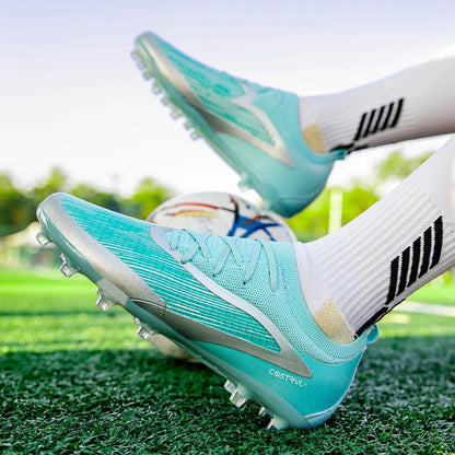 Bottes de Football professionnelles antidérapantes, baskets de sport sur le terrain, TF/FG, chaussures d'entraînement ultralégères, crampons de Football