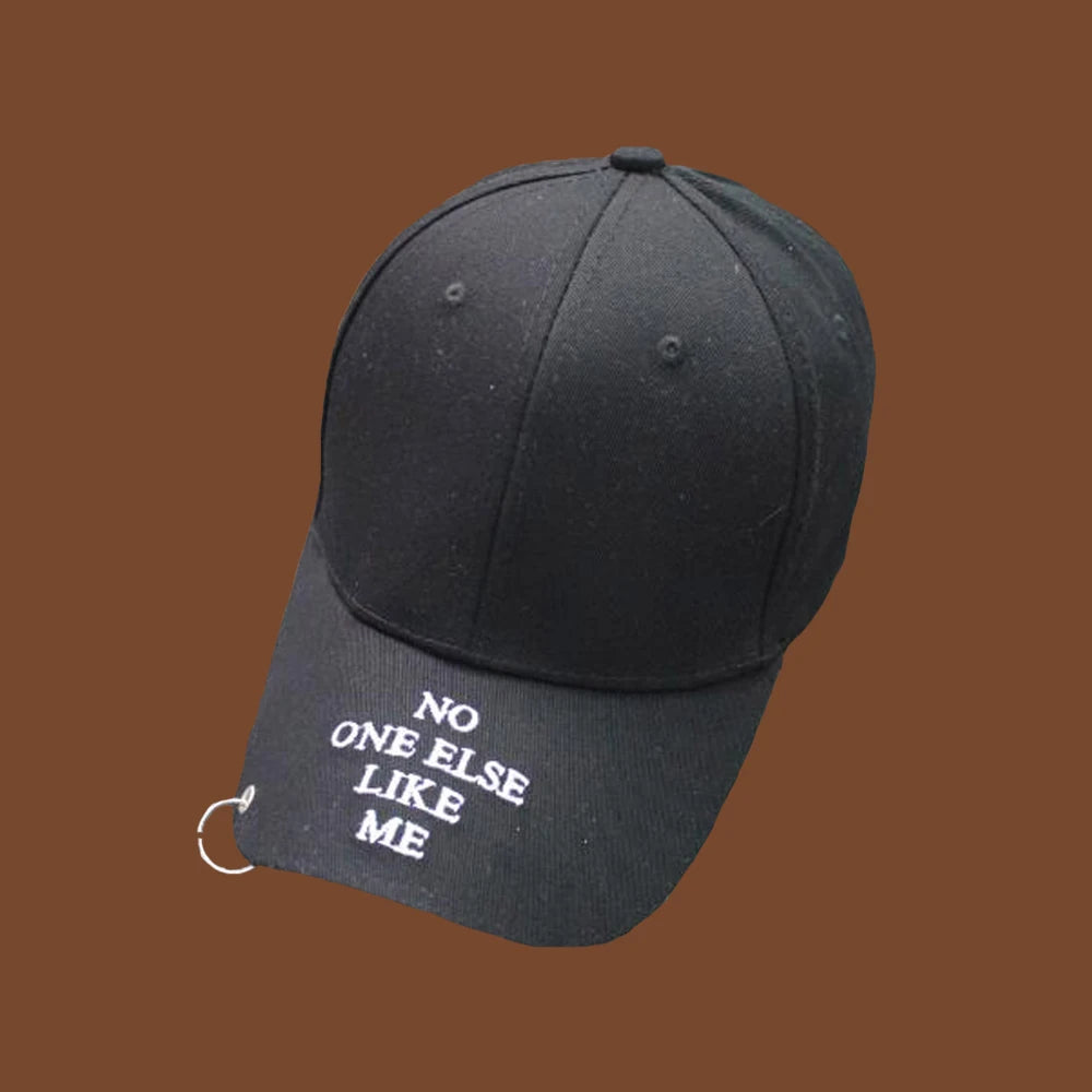 Women Men Hip Hop Kpop Snapback Baseball Cap Solid Color With Ring Sport Dancing Travel Lover Dad Hat Caps Streetwear Adjustable