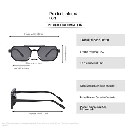 Children’s Sunglasses Vintage Double-beam Sun Glasses UV400 Outdoor Girl Boy Fashion Glasses Classic Square Kids Sunglasses