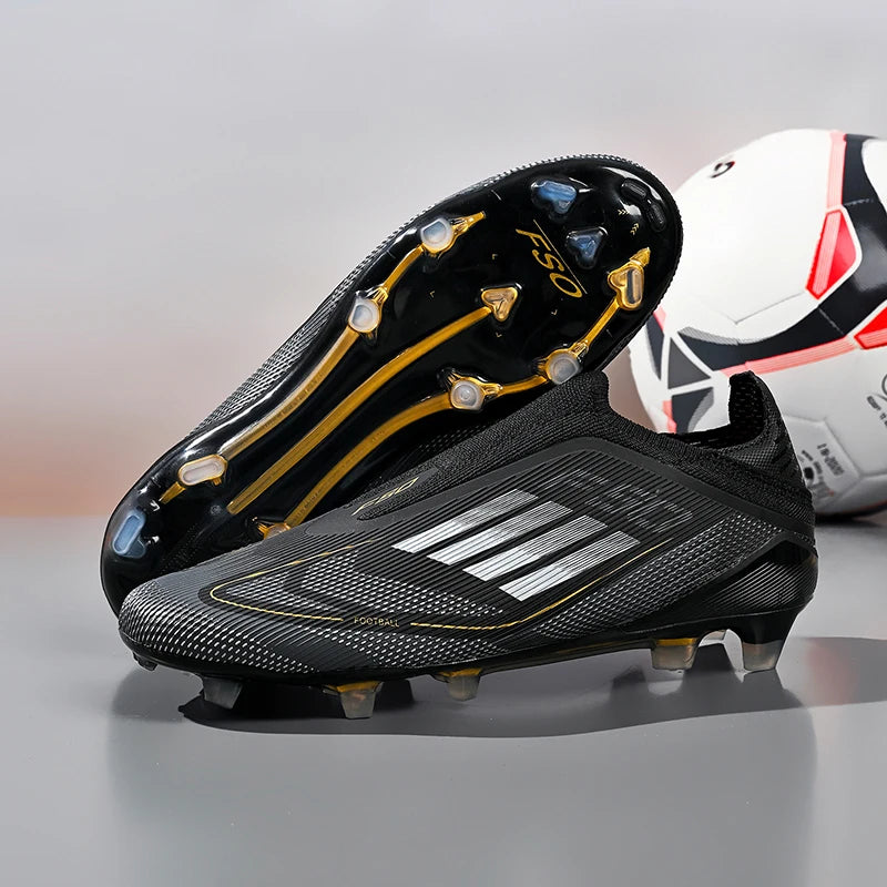 Nouvelles chaussures de football pour hommes, crampons de sport d'extérieur pour garçons et adultes, bottes de football d'entraînement respirantes, antidérapantes, à crampons longs, confortables