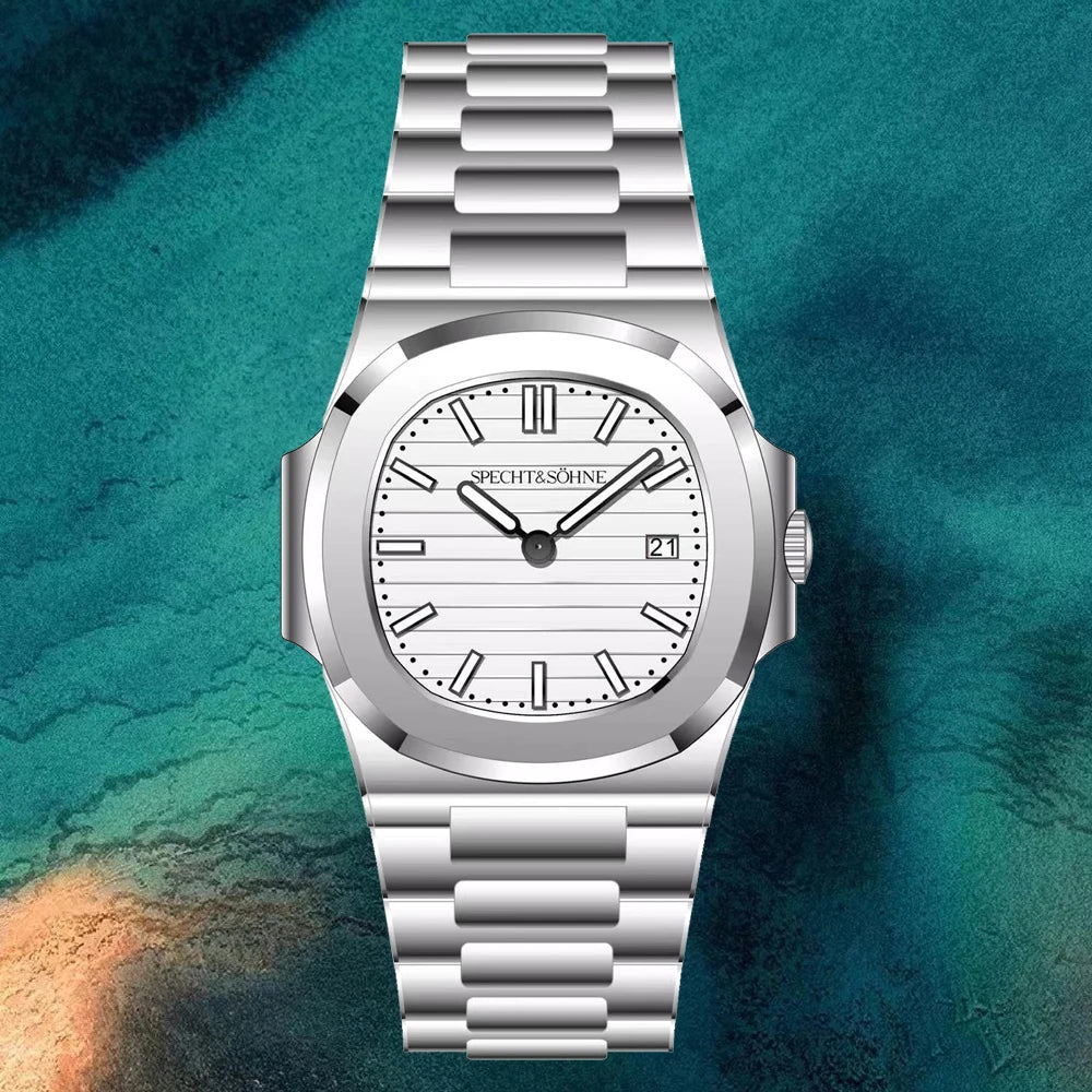 2026 New Specht & Söhne Luxury 40MM Quartz Watch For Men Super Slim Steel Sapphire Crystal 50M Waterproof 5711 Classic Watch