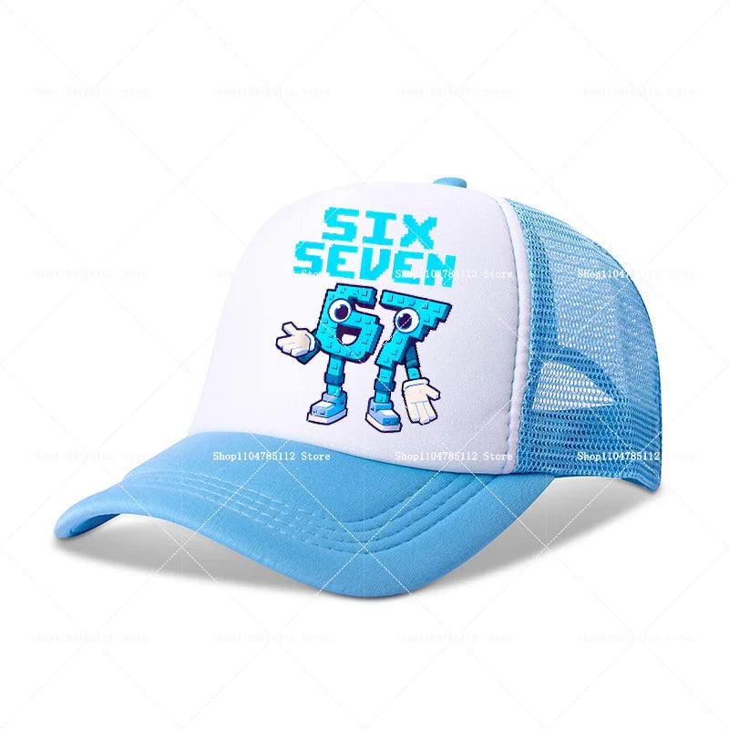 Steal A Brainrot Baseball Cap 67 Six Seven Cartoon Anime A-Z Letter Hat Boys Girls Adjustable Sport Fashion Adult Headwear Gift