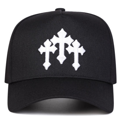 Unisex Cross Embroidery Baseball Caps Spring and Autumn Outdoor Adjustable Casual Hats Sunscreen Hat Sports Cap