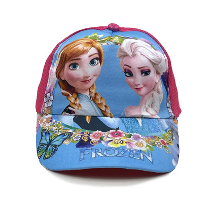 Disney Princess Elsa Anna Sofia Frozen Anime Figure Baseball Cap Terylene Peaked Cap Hat Cartoon Girl Kid's Headwear Gifts