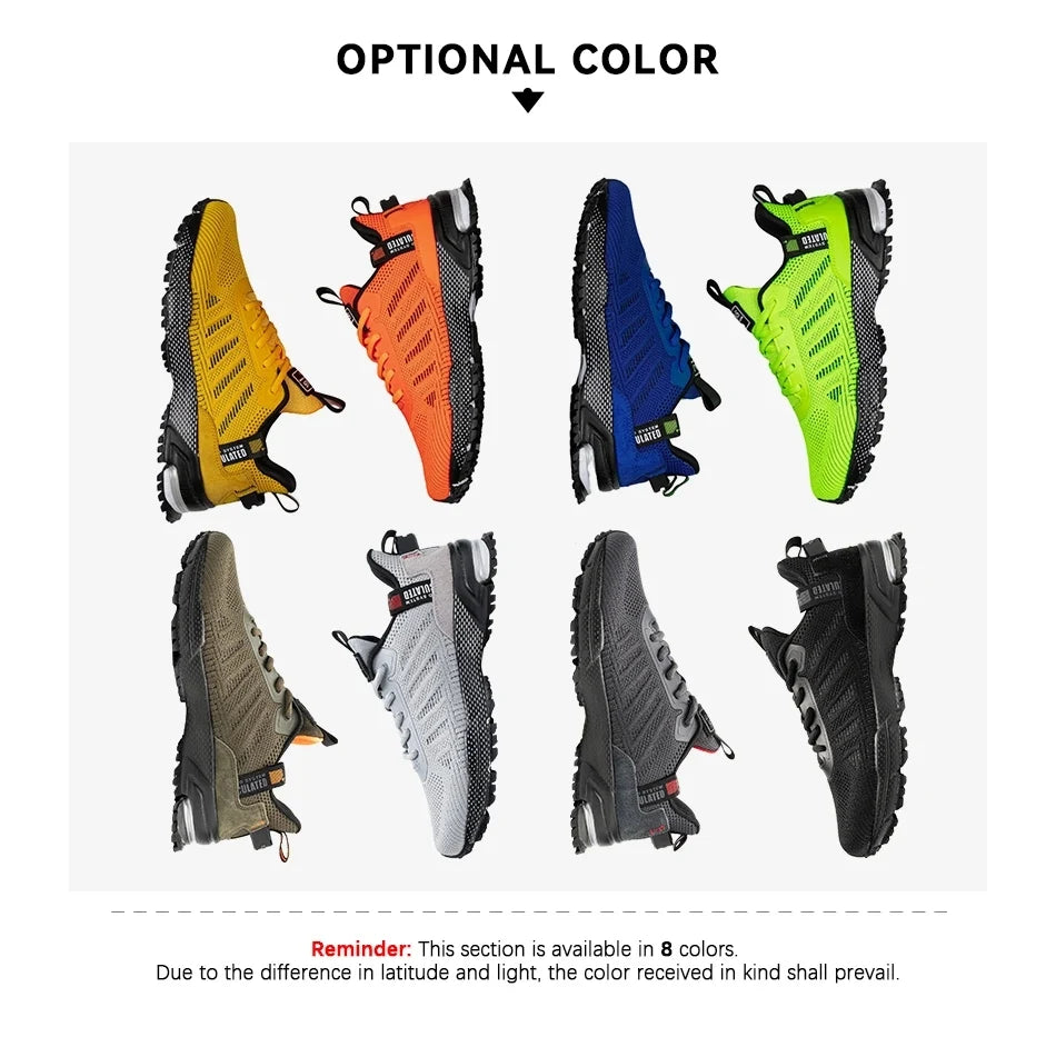 Baasploa professionele hardloopschoenen voor heren, lichtgewicht designer mesh sneakers voor heren, veterschoenen voor outdoor sport en tennis