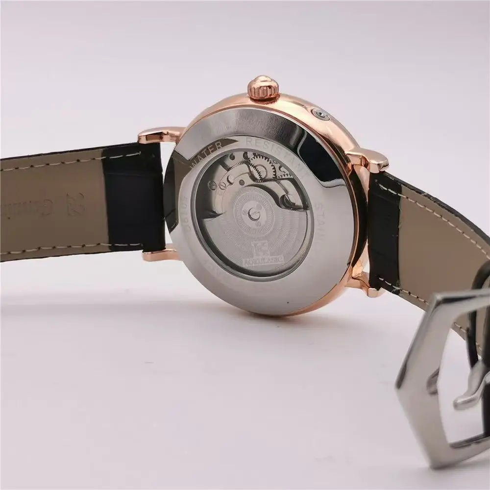 High-End Luxury Men's Mechanical Watch, Fully Automatic Skeleton Design, Fashionable Business Casual Niche Versatile Stylish Trendy Men's Wristwatch, Best-Selling Watch, Top Choice for Men's Gifts, Brand Name Watch, Preferred