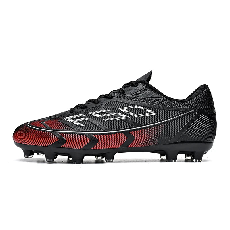 Chaussures de football populaires à tige basse FG/TF, unisexe, pour terrain, entraînement rapide, crampons antidérapants à crampons longs