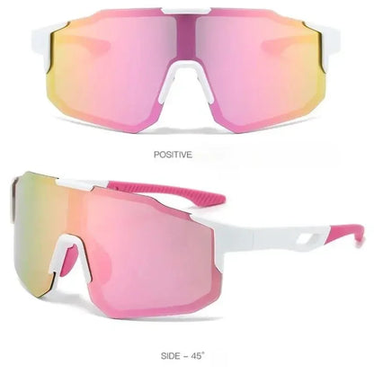 New Cycling Sunglasses Large Frame UV400 Shades UV Protection Outdoor Sports Windproof Anti-Ultraviolet Hiking Climbing Goggles