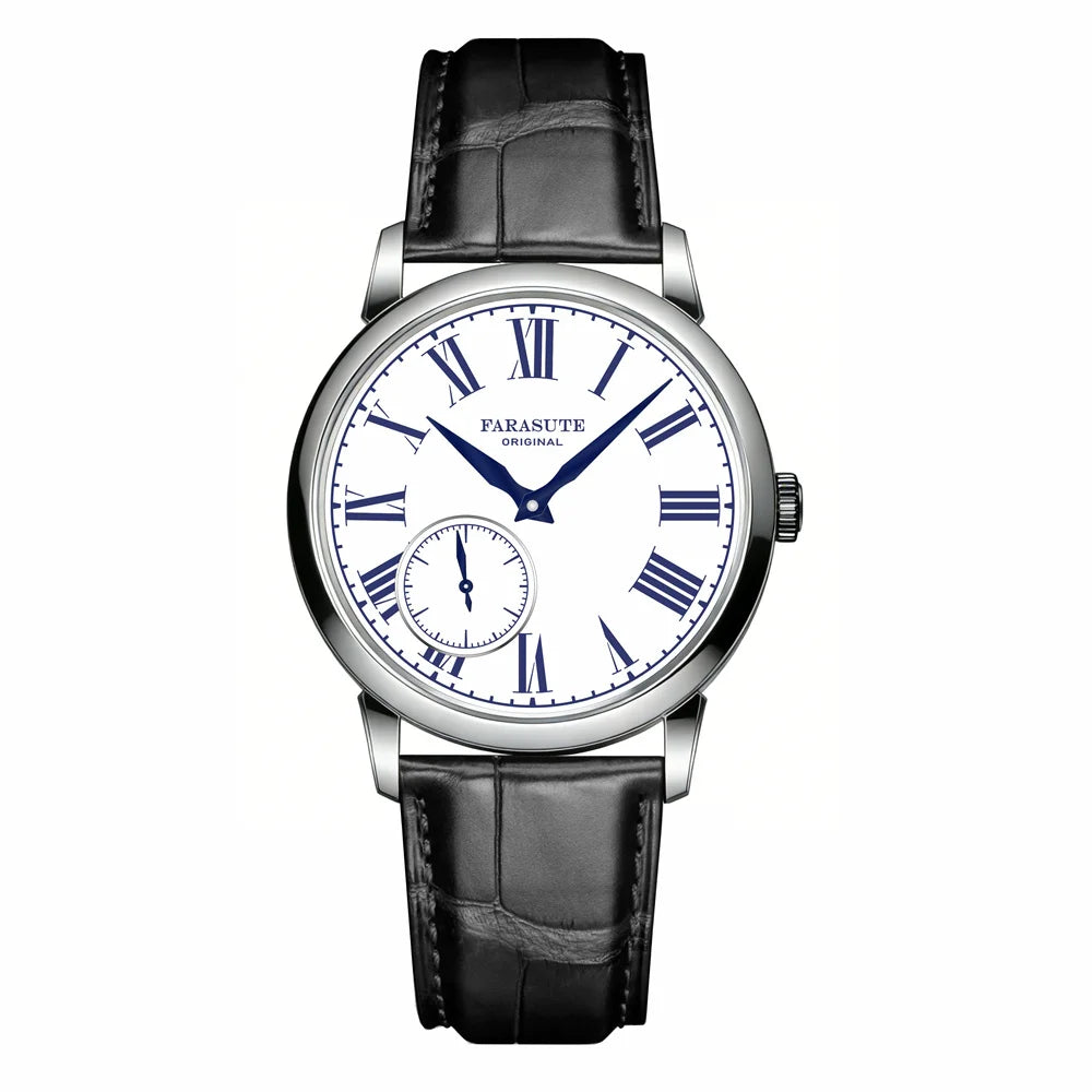 FARASUTE New 39mm Manual Customized Mechanical Movement Watch Men Casual Power Reserve 80 hours Sapphire Wristwatch reloj hombre