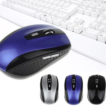 2.4GHz trådlös optisk mus med USB-mottagare för gamers, 6 knappar, för dator, PC och laptop, tillbehör