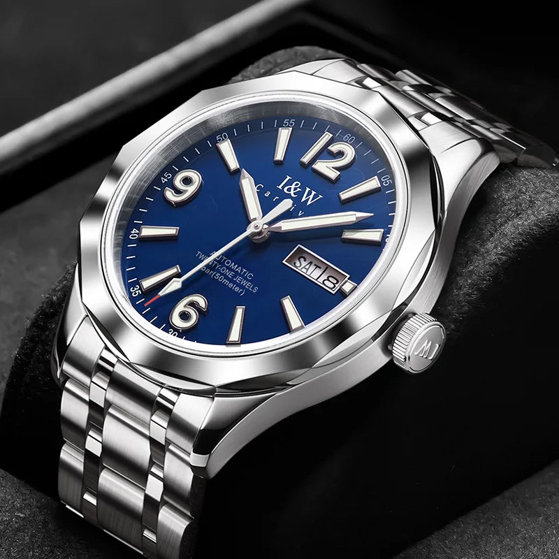 Montre mécanique de luxe pour homme Reloj CARNIVAL en tungstène, mouvement automatique MIYOTA 8205, étanche.