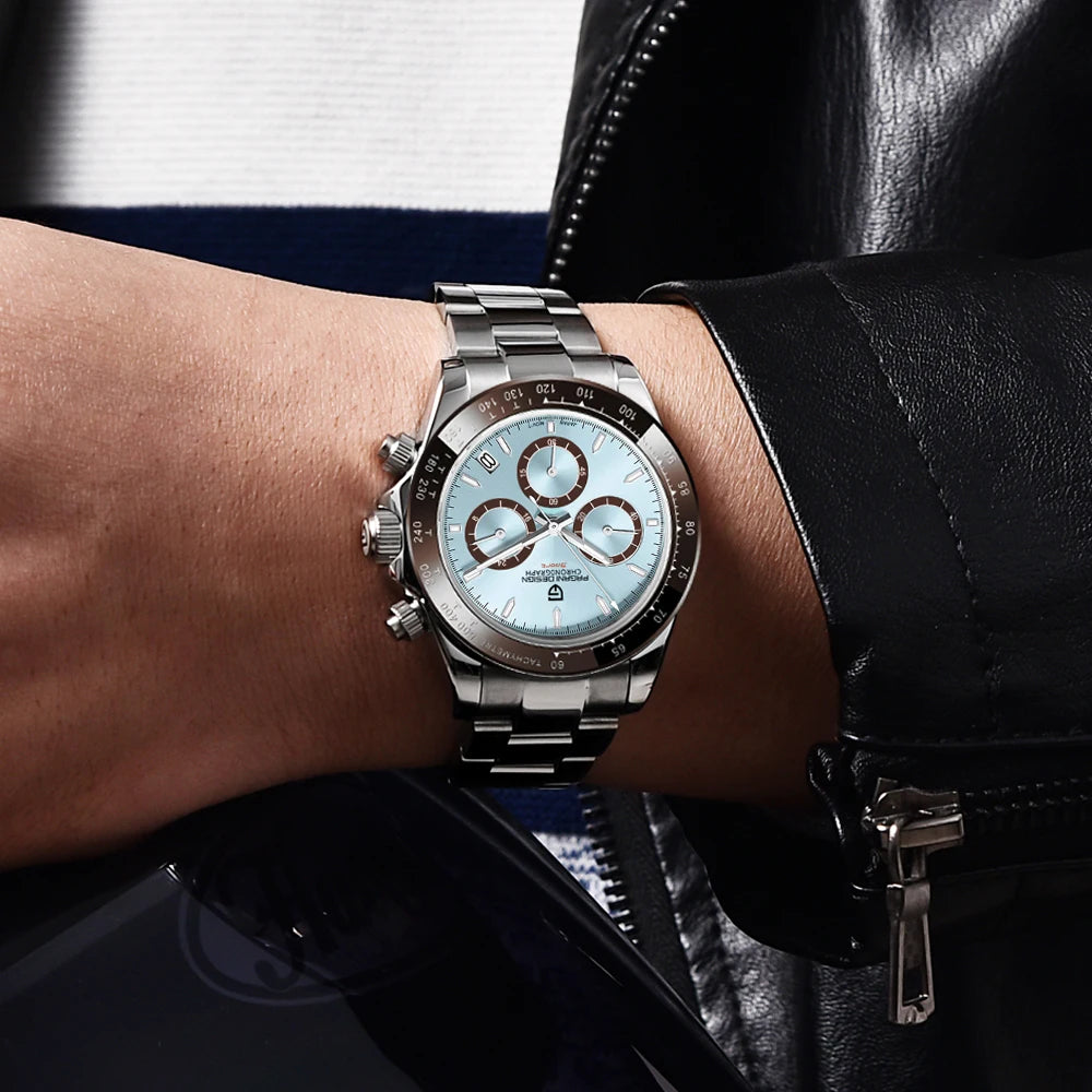Relógio cronógrafo para homem PAGANI DESIGN – Relógio de pulso de luxo com movimento de quartzo, luminoso e estanque.