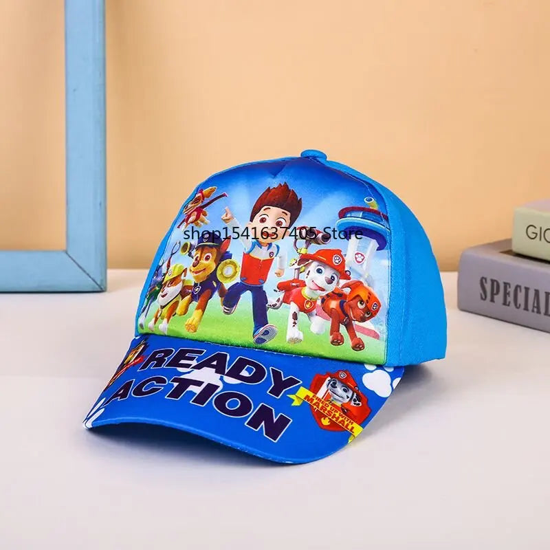 Cute Paw Patrol Sun Hat Cartoon Everest Skye Baseball Cap Pat Patrouille Puppy Dog Summer Sun Hat Adjustable Cotton Hats