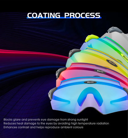 Scvcn Men's Cycling Glasses Outdoor Sport Runing Sunglasses Women MTB Bike Bicycle Goggles Road Riding Fishing Hiking Eyewear