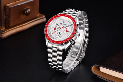 PAGANI DESIGN 2026 New Moon Watch Retro Luxury Quartz Watches For Men Stainless steel Luminous waterproof Sport Chronograph Man