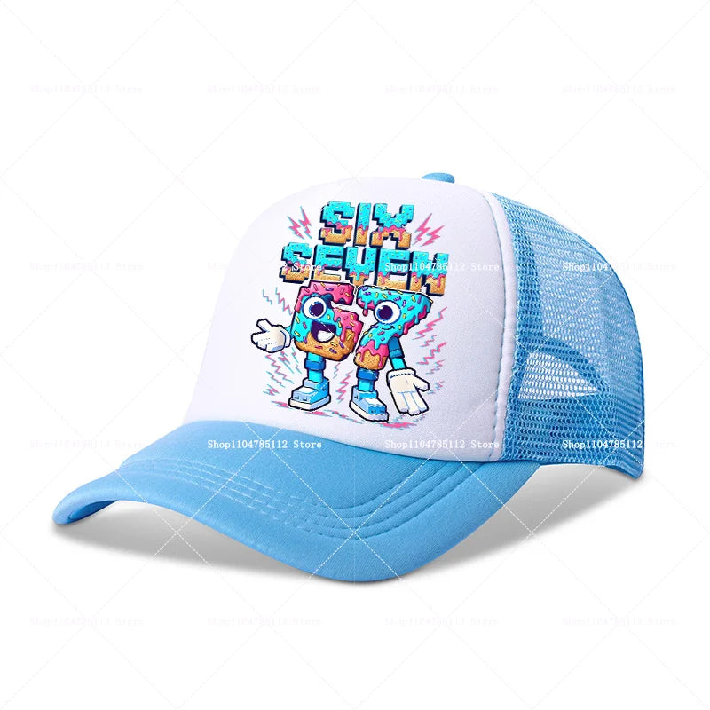 Steal A Brainrot Baseball Cap 67 Six Seven Cartoon Anime A-Z Letter Hat Boys Girls Adjustable Sport Fashion Adult Headwear Gift