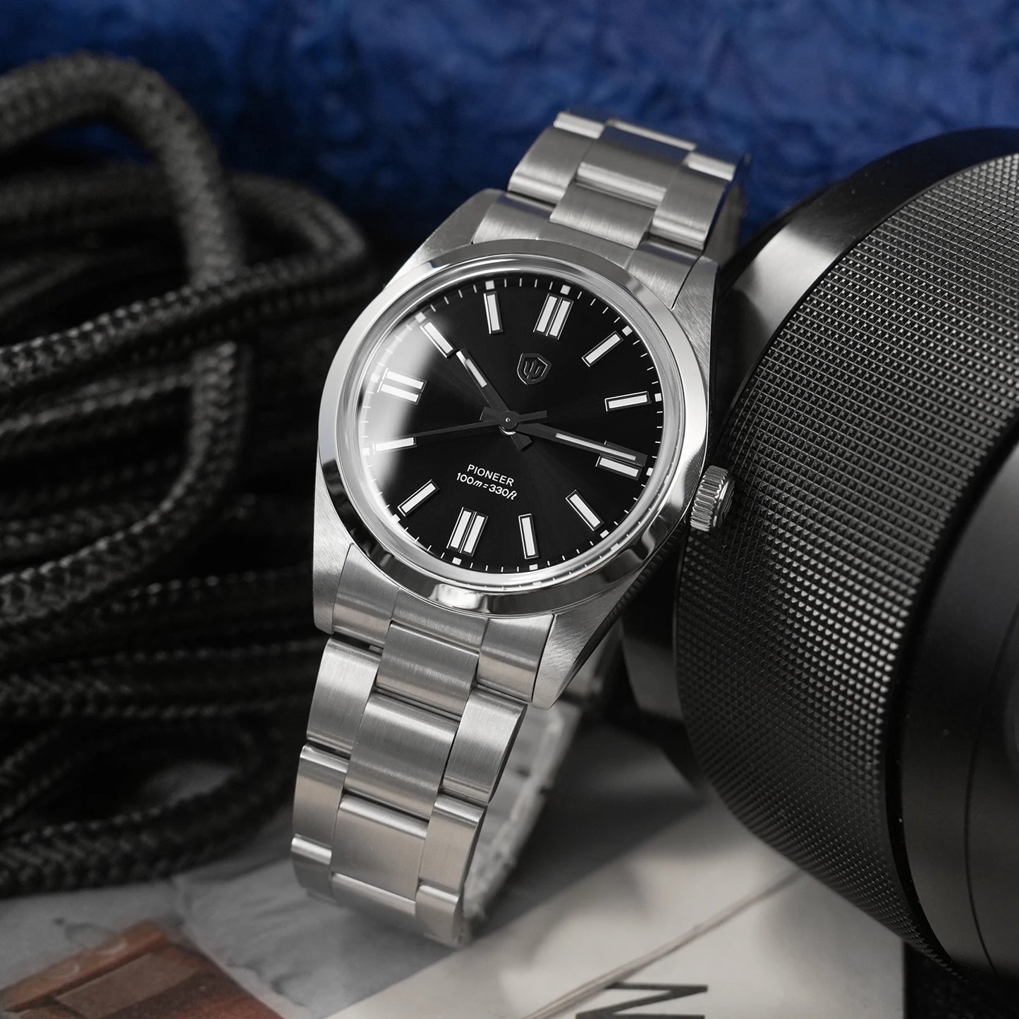 Watchdives WD1016 V3 Quartz Watch 37mm Stainless Steel Case Sapphire Vintage Watch  VH31 Sweep Movemet 100m Waterproof Men Watch