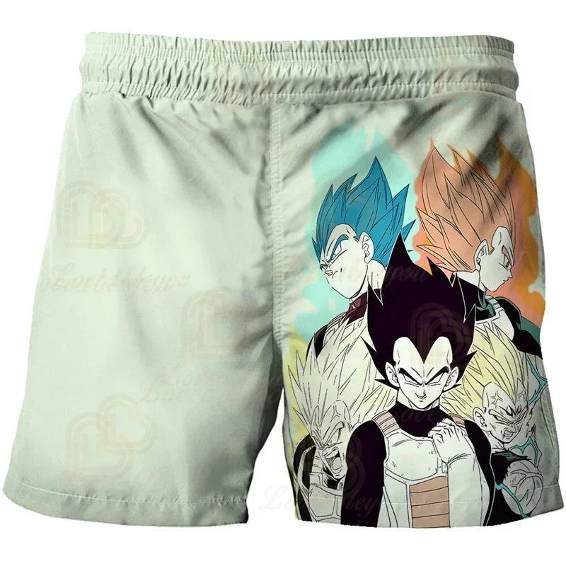2026 Summer Dragon Ball Beijita Super Blue Saiyan 3D Printed Super Large Edition Beach Shorts, Comfortable and Breathable