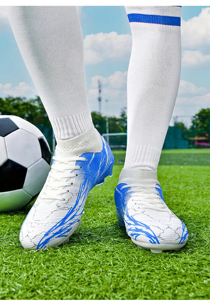Chaussures de football à crampons FG pour terrain ferme, coupe basse, à lacets, pour hommes, professionnelles, antidérapantes, résistantes à l'usure, pour entraînement sur herbe naturelle