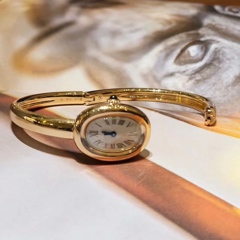 Custom 1:1 15 16 17 size Women Mini Watch Luxury Brand Business Gold Stainless Steel Ladies Fashion Quartz Watches Female Clock