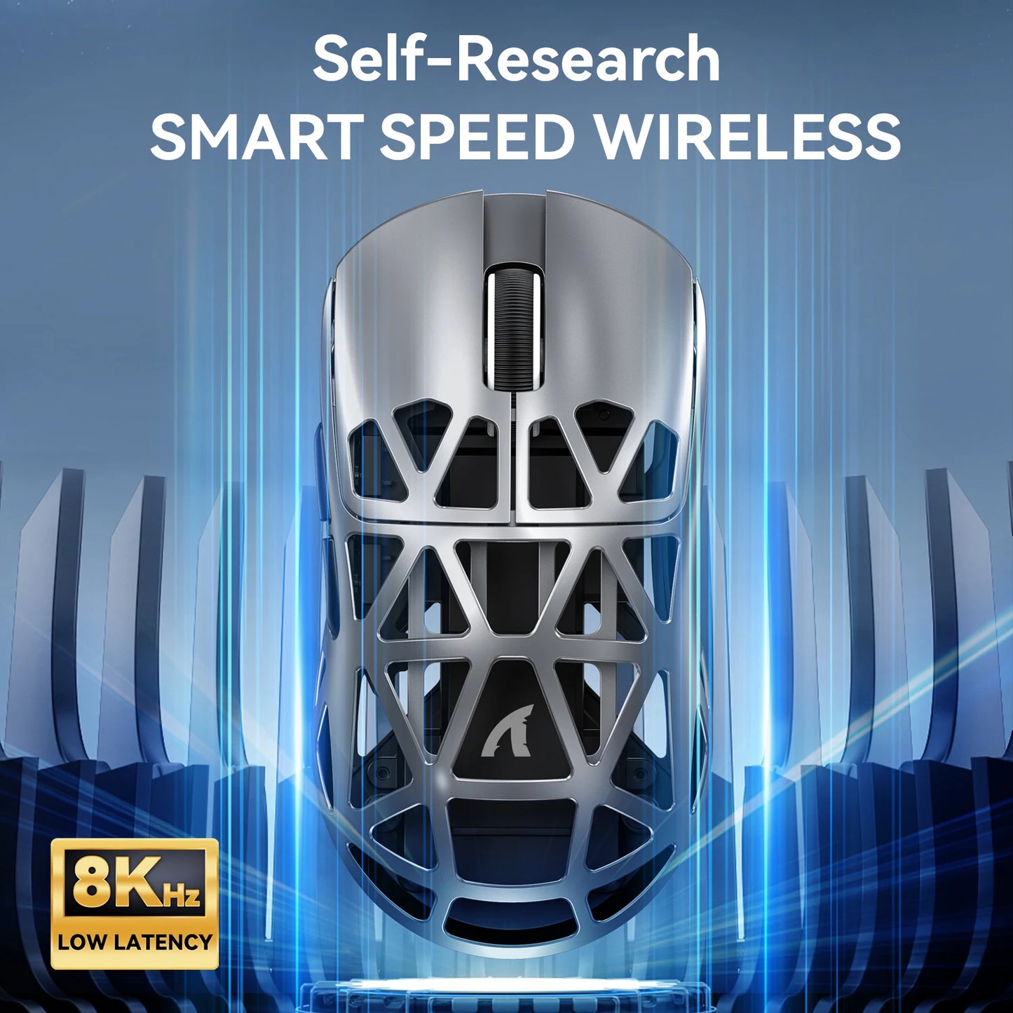 Attack Shark R2 vezeték nélküli gamer egér PAW3950 8K, könnyű magnéziumötvözet gamer egér, Bluetooth tri-mode kapcsolattal játékhoz/irodai használatra