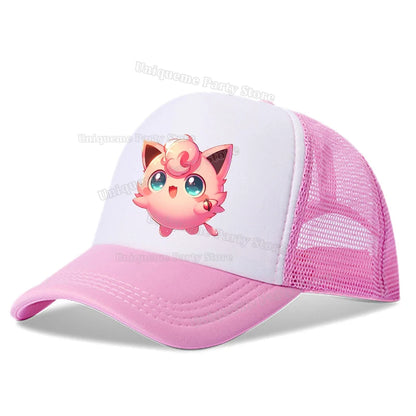 Kawaii Pikachus Squirtle Baseball Cap Pokemons Cartoon Kids Adult Sun-proof Sunhat Cute Boy Girl Outdoor Peak Cap Summer Dad Hat