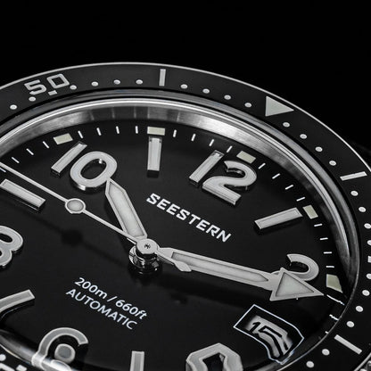 SEESTERN Diver Men's Watch Automatic Mechanical Wristwatches NH35 Movement Ceramic Bezel 20Bar Waterproof Sapphire Luminous S434-2