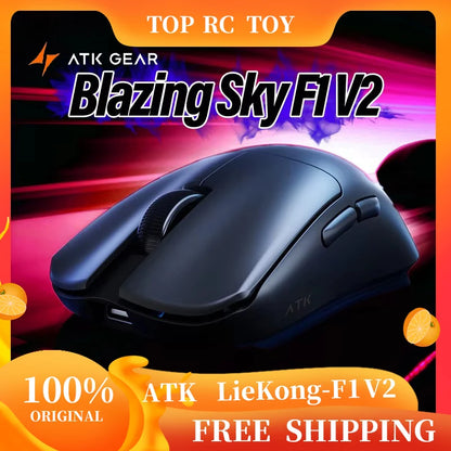Mouse gaming ATK F1 V2 Ultra MAX wireless tri-mode PAW3950, dublu 8k, ușor, ergonomic, mouse esports, accesoriu PC personalizat