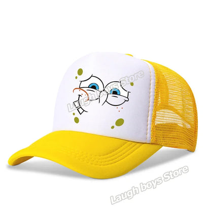 SpongeBobs SquarePants Casual Polyester Sun Hat Truck Driver Baseball Cap Universal Kid Peripheral Adult Anime Adjustable Sunhat