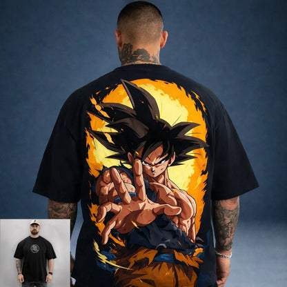 2026 Summer Dragon Ball Series Oversized T-shirt  100_ Cotton High Quality  Unisex Retro Casual & Breathable for Adults & Kids