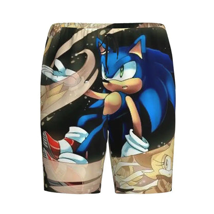 Custom Shadow The Hedgehog Sonic Poster Short Pajama Pants Men Sleepwear Sleep Lounge Bottom Shorts Sleeping Pants