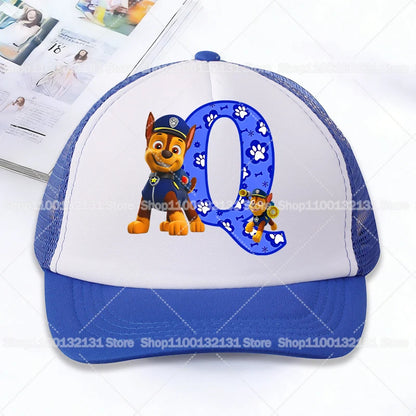 PAW Patrol Mesh Baseball Caps Cartoon Chase Letter Adult Kids Sports Hats Anime Summer Outdoor Sunshade Peaked Cap Boy Girl Gift