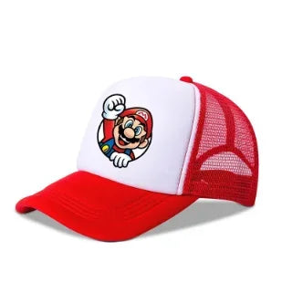 Mario Casual Baseball Sun Caps Action Universal Polyester Hat Children Truck Driver Items Adult Adjustable Anime Peripherals