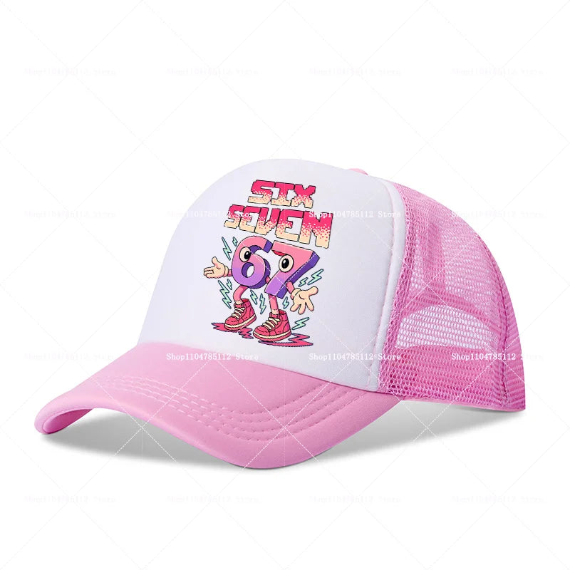 Steal A Brainrot Baseball Cap 67 Six Seven Cartoon Anime A-Z Letter Hat Boys Girls Adjustable Sport Fashion Adult Headwear Gift