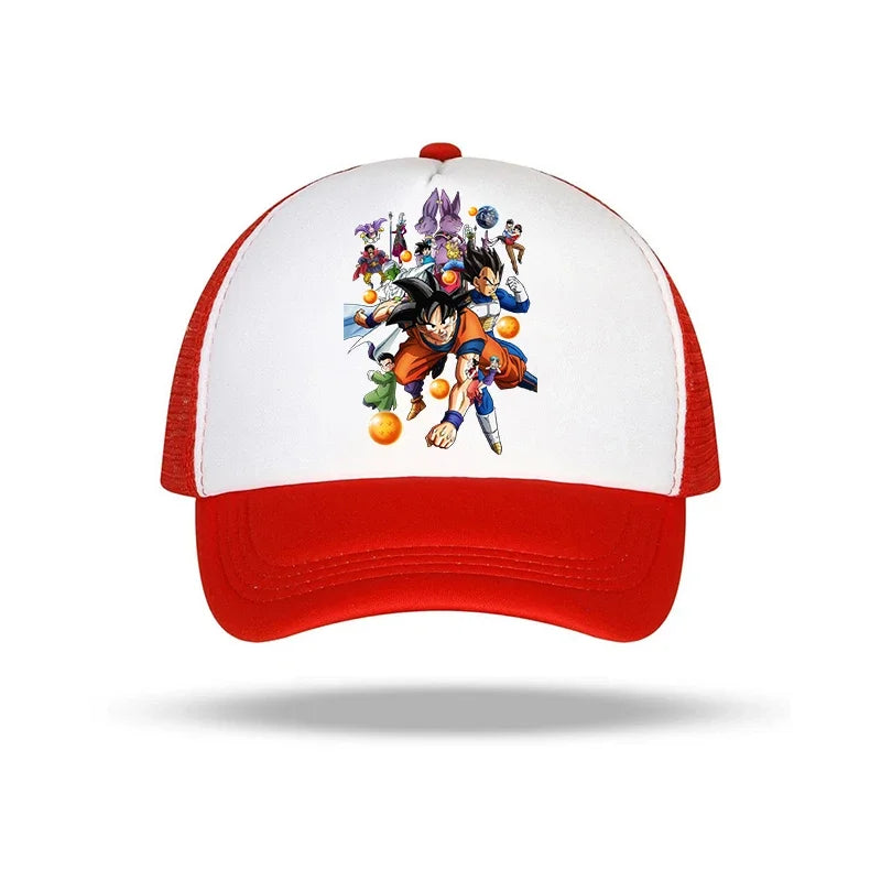 Dragon Ball Peaked Cap for Boy Goku Anime Print Hat Kid & Adult Caps Breathable Summer Hats Fashion Cartoon Costume Matching Hot