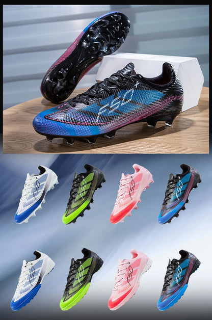 Chaussures de football pour hommes, crampons d'entraînement rapides pour terrain extérieur, chaussures de football à crampons pour terrain synthétique, baskets basses originales unisexes