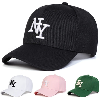 Cappellino da baseball da uomo con ricamo «NY», regolabile, casual, da esterno, adatto per gite primaverili e autunnali, viaggi, spiaggia e feste