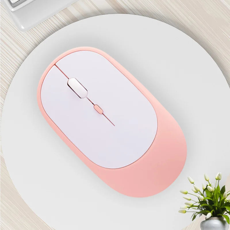 Bezdrôtová myš Lenovo USB, nabíjateľná, ergonomická, s nastaviteľným DPI, tichá kancelárska optická myš 2.4G Bluetooth na hry a kanceláriu