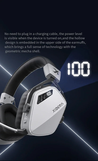 XIBERIA Wireless Gaming Headphones K03S Pro 7.1 Surround Sound 2.4GHz 4 Mode Headsets Gamer 2000mAh Battery Low Latency IEM