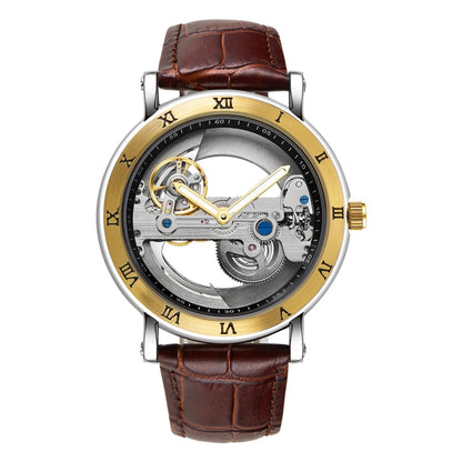 Watch Men Automatic Watch Luxury Watch Man Mechanical Wristwatch Skeleton Design Waterproof Leather Strap Male Watch Reloj Hombr