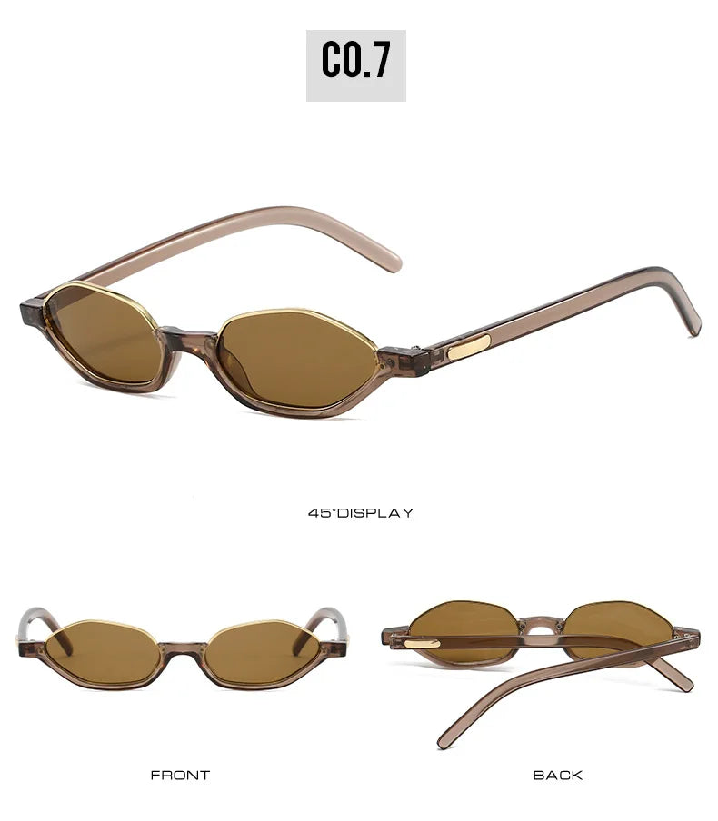 Half Frame Designer Small Sunglasses Women Cat Eye New Fashion Sun Shades UV400 Sun Glasses Brand