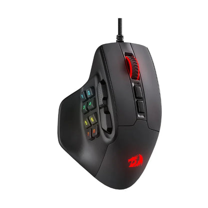 Herní myš Redragon M811 Aatrox MMO, kabelová RGB myš pro hráče s 15 programovatelnými tlačítky a ergonomickým přirozeným úchopem