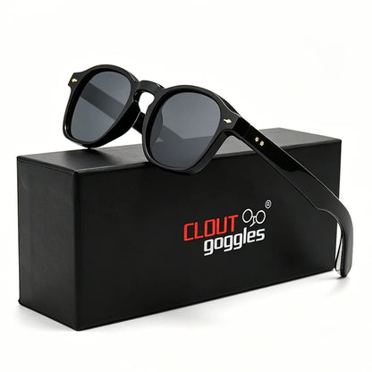 CLOUT GOGGLES Fashion Personality Rivet Sunglasses Women Men Square Frame Outdoor Travel Ultraviolet Protection Sun Glasses