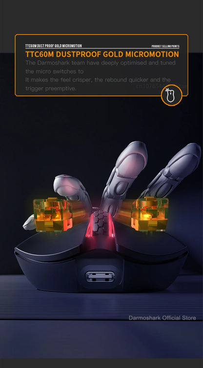 Darmoshark M3Pro -pelihiiri 2.4G BT Wireless Tri-Mode PAW3395 -sensorilla N52840 26000DPI, isokätinen makroajurihiiri pelaamiseen